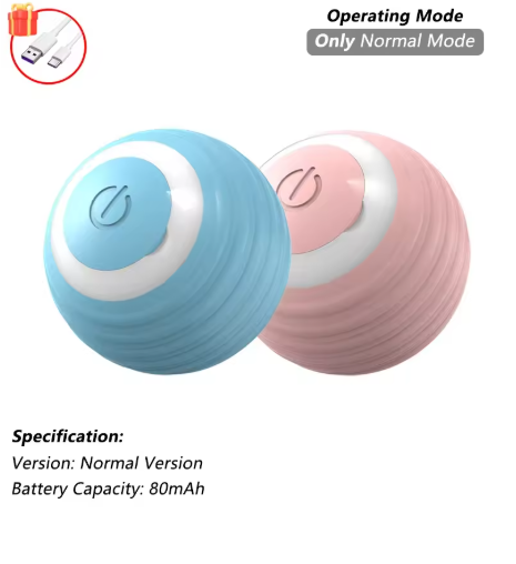 Interactive Cat Ball Toy with Automatic Rolling Tail & Rechargeable Smart Mouse